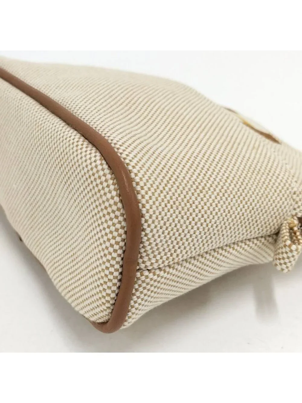 Hermes Bolide Casaque Mini Pouch Canvas Beige